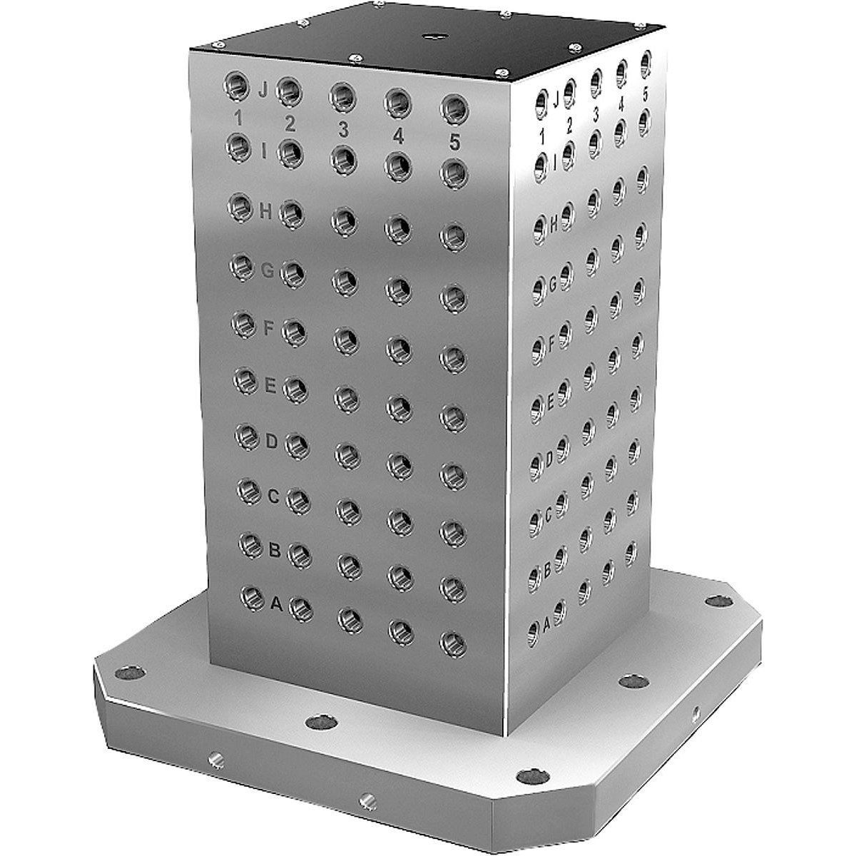 Workholding cubes, grey cast iron with grid holes (K0805)