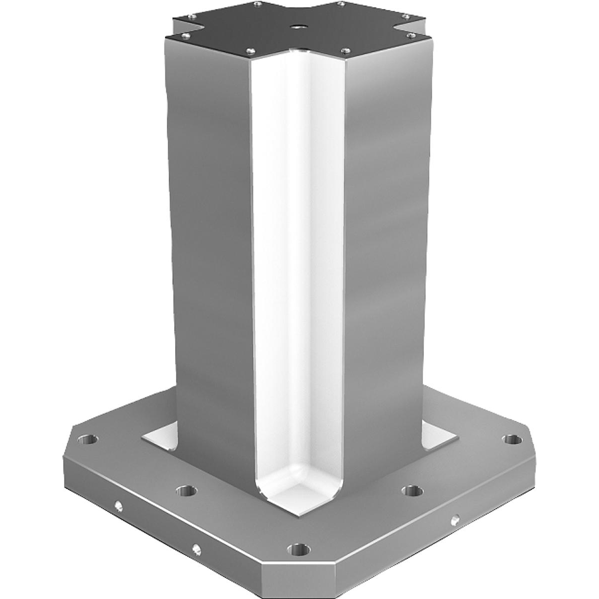 Clamping towers, grey cast iron, 4-sided, with pre-machined clamping faces (K1533)