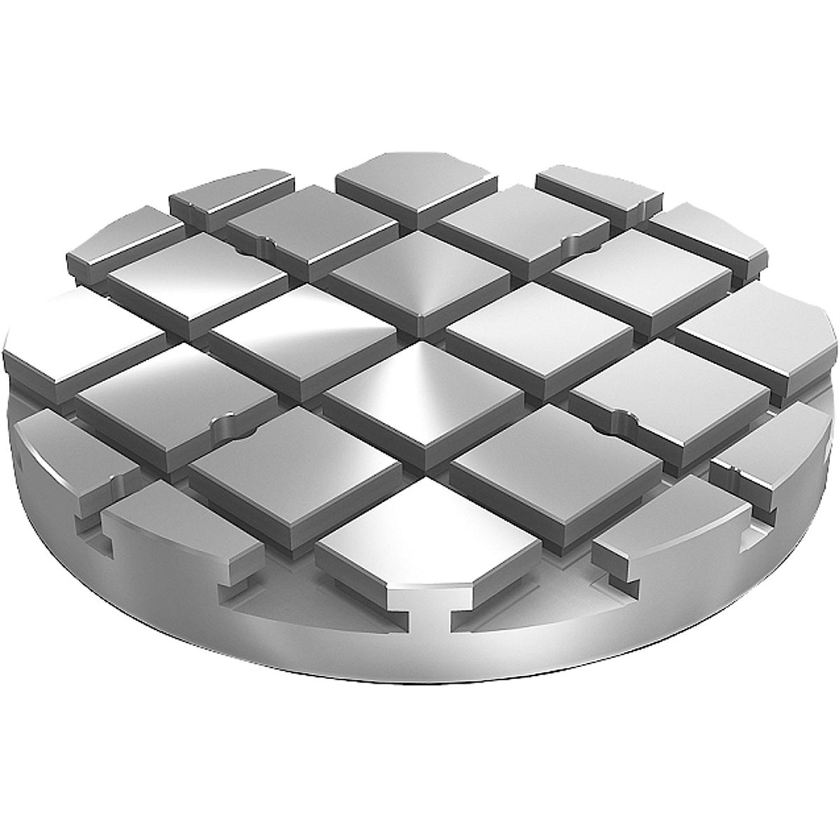 Baseplates, grey cast iron, round, with T-slots (K1532)