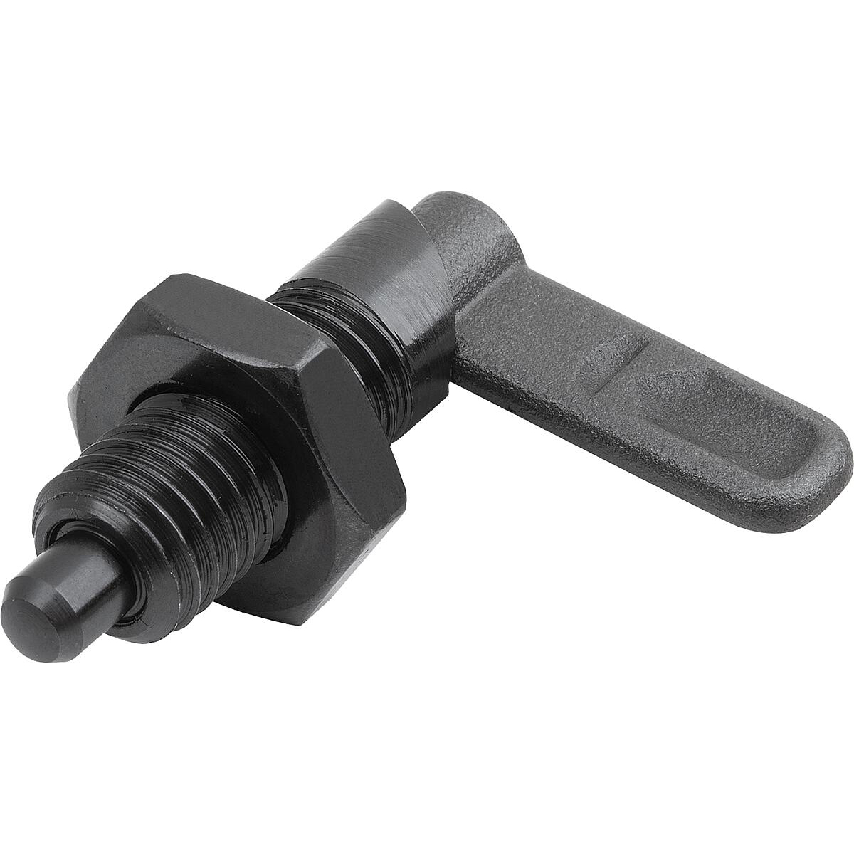 Cam-action indexing plungers, Form B, without grip cap, with nut (K1672)