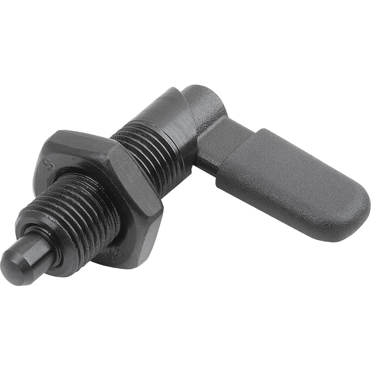 Cam-action indexing plungers, Form D, with grip cap and nut (K1672)