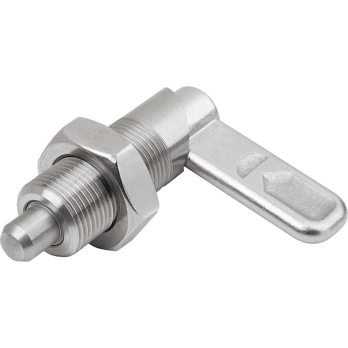 Cam-action indexing plungers, Stainless Steel, Form B, without grip cap, with nut (K1673)