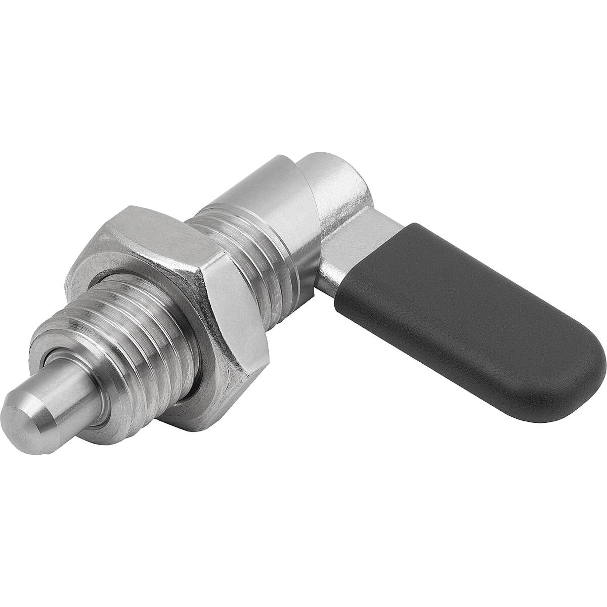 Cam-action indexing plungers, Stainless Steel, Form D, with grip cap and nut (K1673)