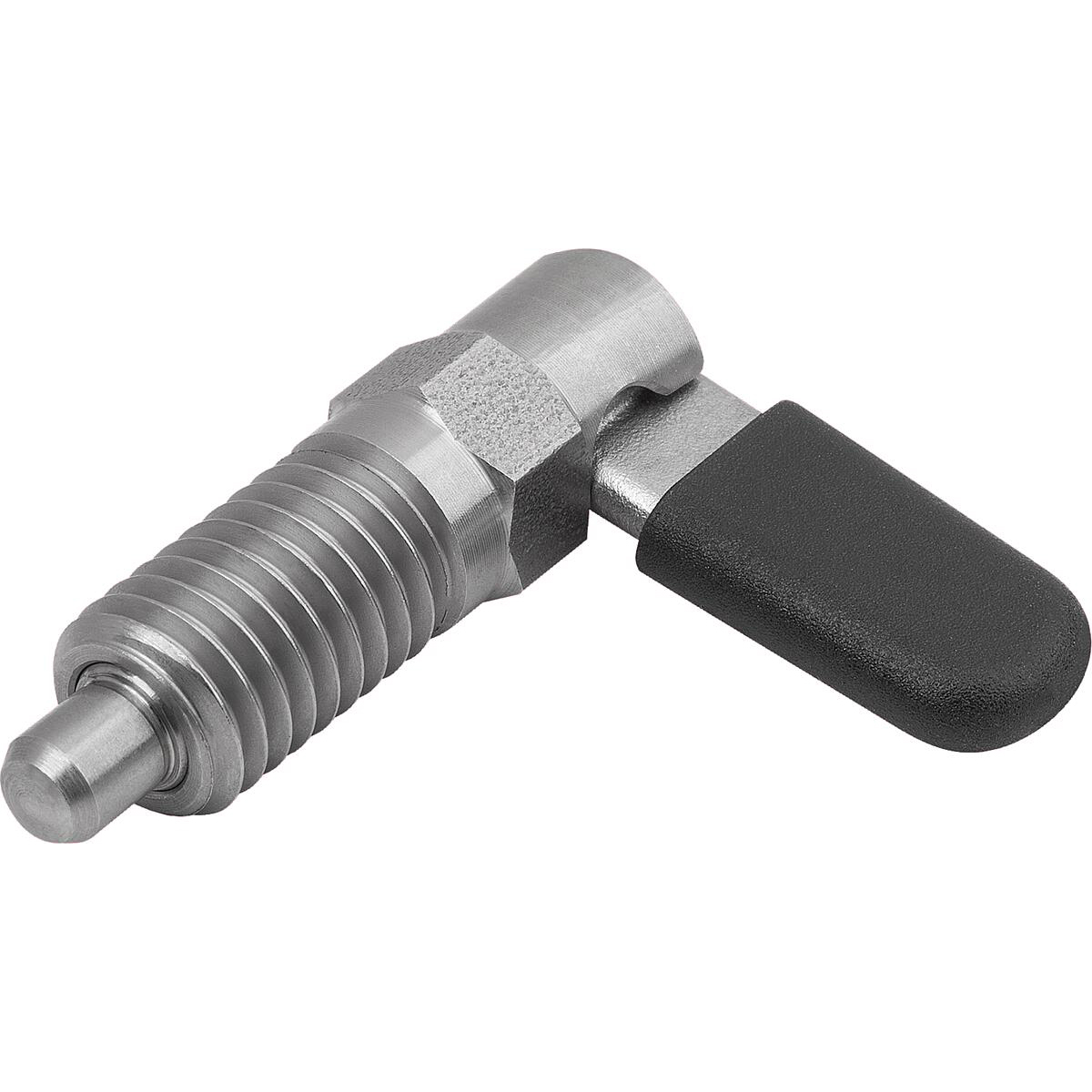 Cam-action indexing plungers with stop, Stainless Steel, Form C, with grip cap, without nut (K1675)