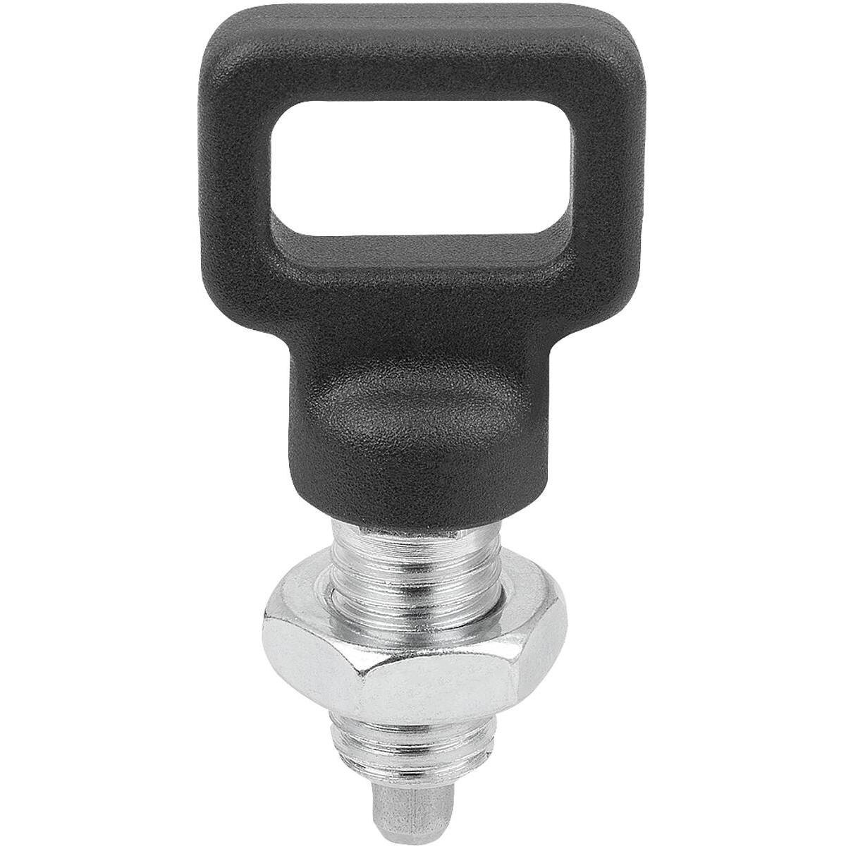 Indexing plungers Steel or Stainless Steel, with Plastic eyelet grip, Form B (K2047)