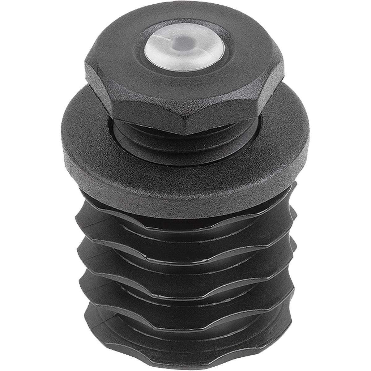 Adjustment plugs, Plastic with non-slip inserts for round and square tubes, Form A, round (K2034)