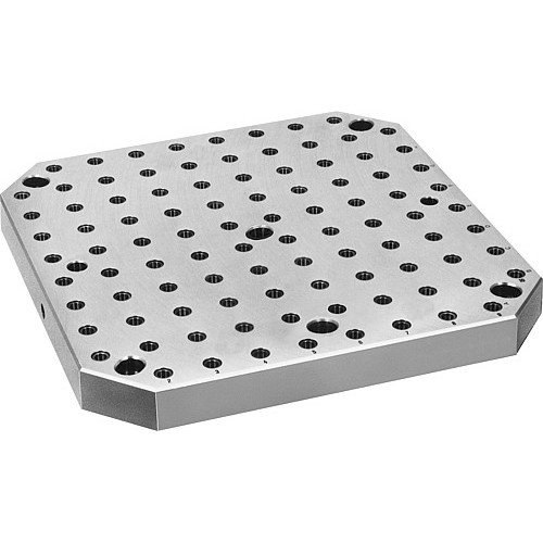 Subplates, grey cast iron (GJL 250) with grid holes (K0806)