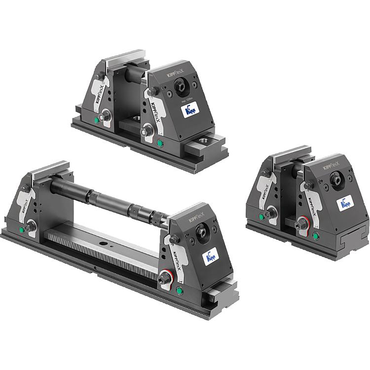 KIPPflexX 5-axis vice jaw plates smooth (K1555)