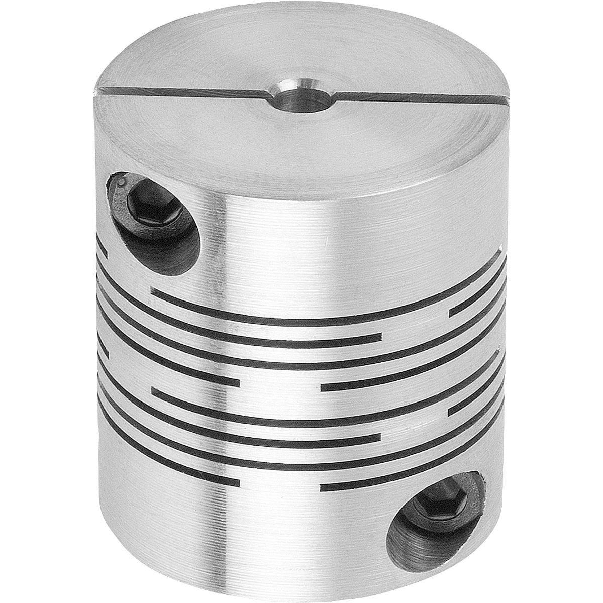 Beam couplings Aluminium with detachable clamp hubs (K2039)