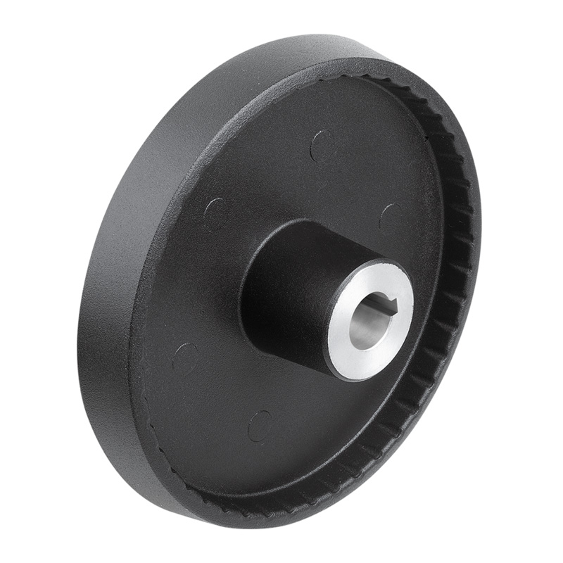 Disc handwheels, Aluminium, without grip, Form C with reamed hole and keyway (K1520)