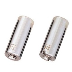 Spacer / round / brass / nickel-plated / double-sided internal thread / ARE-N