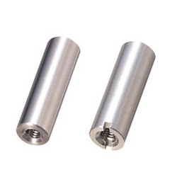 Spacer / round / stainless steel / two-sided internal thread / ARU