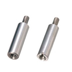 Spacer / round / stainless steel / external thread, internal thread / BRU