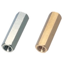 Hexagonal rods / brass / two-sided internal thread / ASB-CE ASB-518E