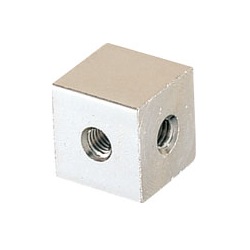 Spacer / square / brass / nickel-plated / internal thread / VAB-E