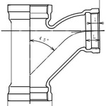 90° Long Radius Drainage Fitting DGYT-50A