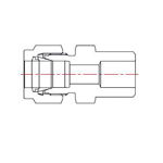 Double Ferrule Type Tube Fittings Male Pipe welding Connector DCB