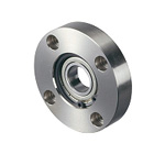 Bearing housings / round flange / counterbore / circlip / deep groove ball bearing / steel / nickel-plated / BRRN