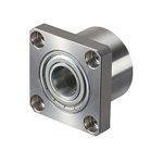 Bearing housings / square flange / counterbore / double deep groove ball bearing / steel / nickel-plated / BSWN BSWN4220