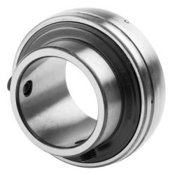 Radial insert ball bearings / single row / outer ring spherical / fixing screw / GYExx-KRR-B / INA