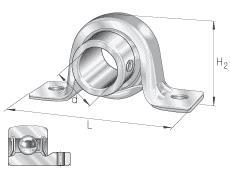 INA Pillow Block Unit, Sheet Steel, Grub Screws in Inner Ring, P Seal 0009028450000