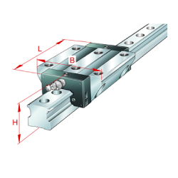 Linear guideway carriages / precision class selectable / six-row / KWSE