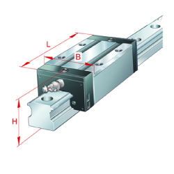 Linear guideway carriages / high linear guideway carriages / stainless steel / precision class selectable / six-row / KWSE