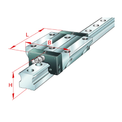 Linear guideway carriages / long carriage / precision class selectable / six-row / KWSE-L KWSE35-L-V0-G2