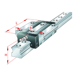 Linear guideway carriages / long carriage / stainless steel / precision class selectable / six-row / KWSE-L-RROC