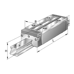 Linear guideway carriages / high, long carriage / precision class selectable / KWVE-HL