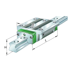Linear guideway carriages / stainless steel / four-row / KWVE-RROC KWVE35-B-RROC-V2-G3