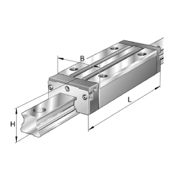 Linear guideway carriages / four-row / KWVE-SNL