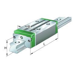 Linear guideway carriages / small carriage / stainless steel / four-row / KWVE-S-UG-RROC