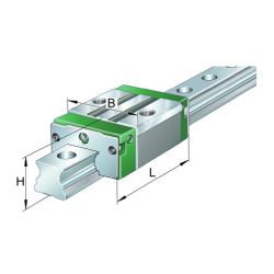Linear guideway carriages / small carriage / four-row / ungreased / KWVE-UG-ESC KWVE20-B-ESC-UG-V2-G4