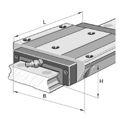 Linear guideway carriages / wide Linear guideway carriages / four-row / KWVE-W