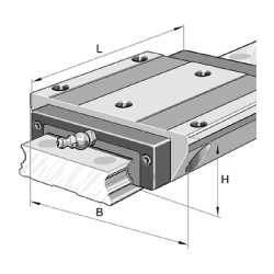 Linear guideway carriages / wide, long carriage / four-row / ungreased / KWVE-WL-UG