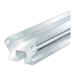 Guideways LFS..-N, Solid Profile, with T-slot, with Two Raceway Shafts, Corrosion-Resistant Design Possible