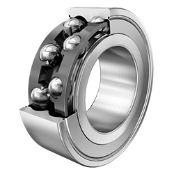 Angular Contact Ball Bearing 30..-B-2Z, Double Row, Double Shielded, Plastic Cage