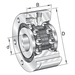 Axial Angular Contact All Bearing ZKLN..-2RS-PE, Increased Tolerances, Double Direction