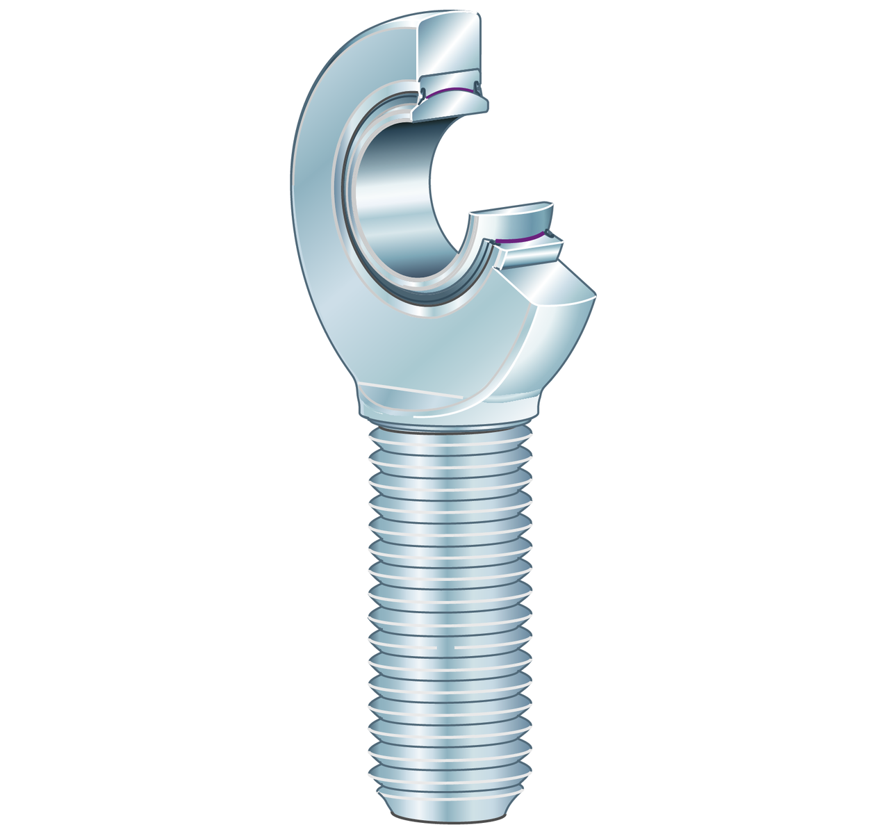 Rod End, with External Right-Hand Thread, Maintenance-Free, ELGOGLIDE Sliding Layer, Sealed Design