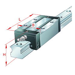 Recirculating Ball Bearing Carriage KWSE..-HL, High, Narrow, Long Carriage for Six-Row Linear Recirculating Ball Bearing and Guideway Assembly