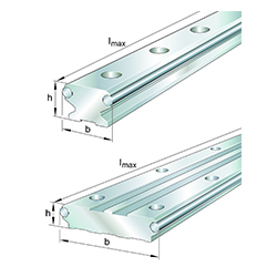 Guideway, Full Profile with Two Running Shafts, LFS-E Series