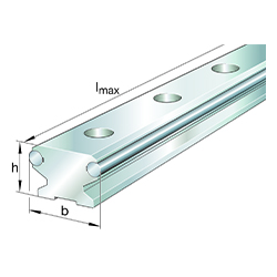 Guideway, Full Profile with Two Running Shafts, LFS-EE Series