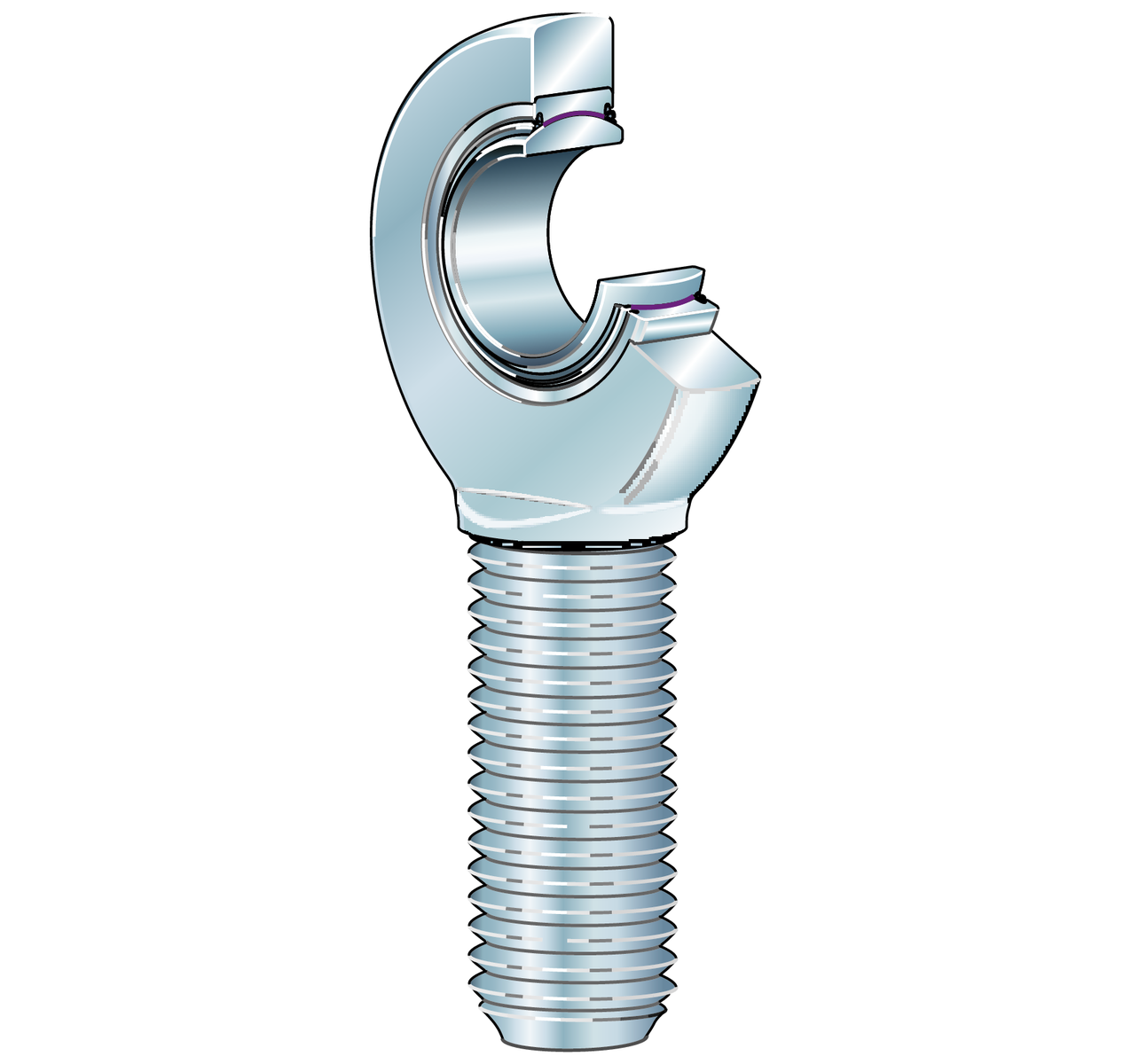 Rod End, with External Left-Hand Thread, Maintenance-Free, ELGOGLIDE Sliding Layer, Sealed Design