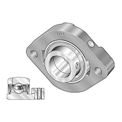 Flanged Bearing Unit, Eccentric Locking Collar, GLCTE Series GLCTE15-XL-FA125.8