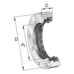 Seal Carrier Assembly DRS, for ZARF, ZARF..-L, with Integral Rotary Shaft Seal