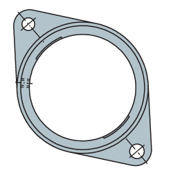 Flanged Bearing Housing Unit GG.CJT, Two-Bolt, Oval