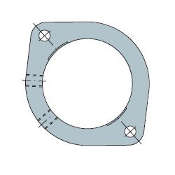 Flanged Bearing Housing GG.GLCTE, Two-Bolt, Oval