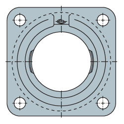 Flanged Bearing Housing Unit GG.CF, Four-Bolt, Square