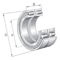 Cylindrical Roller Bearing SL04, Full Complement, Double Row SL04200-D-PP-RR-C5-GA22